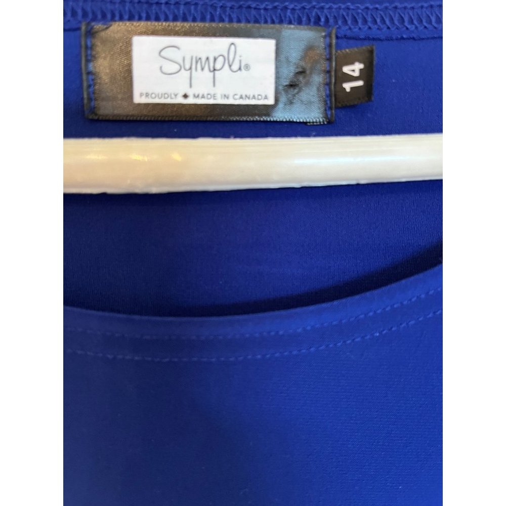 Sympli Canada Cobalt Blue Jersey Stretchy T-Shirt/Tunic - Large - Picture 5 of 5